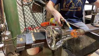 How To Make Handmade Hot Glass Spanish Porron Wine Pitcher [upl. by Harrak]