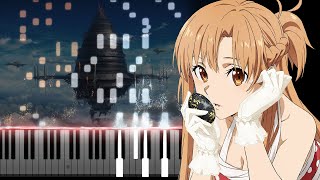 Yuke 「往け」 Sword Art Online Progressive Movie Hoshinaki Yoru no Aria Theme Song Piano Synthesia [upl. by Migeon]