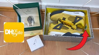 NEW DHGATE HAUL  SPREADSHEET Best Quality Jordan 4 Rolex Airpods [upl. by Toolis588]