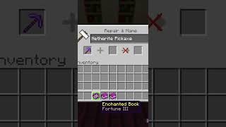 Best Pickaxe Enchantments in Minecraft 119 shorts [upl. by Akemej796]