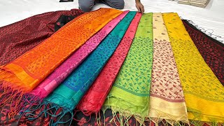 Chickpet Bangalore Wholesale SareesTussar Silk SareeMatka Silk SareeSingle Saree Courier Avl [upl. by Tyree278]