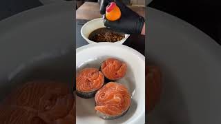 bbq salmon grill japanfoodie japanesefoodie chinesestreet [upl. by Amein593]