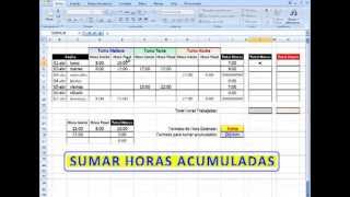 Sumas Acumuladas con Horas [upl. by Yelda]