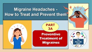 Migraine Prevention  Part 3A Medications Pharmacology For Pharmacy students and pharmacists [upl. by Atteuqehs]