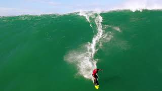 Nazare big wave surfing giant waves and clean conditions drone best from November 20 2019 [upl. by Kirven944]