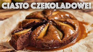 CZEKOLADOWE CIASTO z gruszkami i karmelem Prosty przepis  Sugarlady [upl. by Middleton]