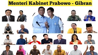 Prediksi Susunan Menteri Prabowo  Gibran Disertai Dengan Analisis Mendalam [upl. by Nica]