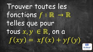 les équations fonctionnelles exercice 1 [upl. by Hardej330]