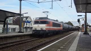 EFO 1837 passing Twello to Amersfoort with an Ethanol tanker UN 1170 [upl. by Tekcirk]