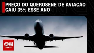 Preço do querosene de aviação caiu 35 esse ano  LIVE CNN [upl. by Ahsyekal]