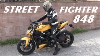 Trying out a DUCATI Street Fighter 848 Italian Motorcycle [upl. by Aniloj496]