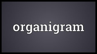 Organigram Meaning [upl. by Gnos]