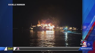 ‘Like a ghost boat’ Boat fire heats up Lake Powell marina [upl. by Colan549]