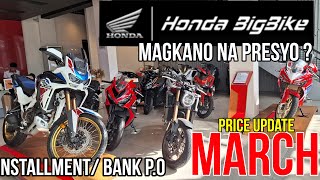 2024 HONDA BIG BIKES UPDATED PRICELIST  CASH PAYMENT amp INSTALLMENT [upl. by Warfold]