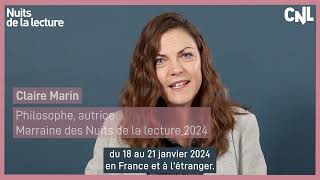 CNL Lecture de Claire Marin pour les Nuits de la lecture  Pauline DelabroyAllard quotQui saitquot [upl. by Ibbie]