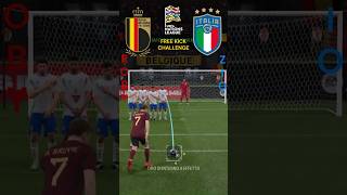 BELGIO V ITALIA FREE KICK CHALLENGE belgium italia nationsleague shorts [upl. by Thin]