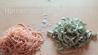 Homemade tagliatelle pasta [upl. by Atinot]