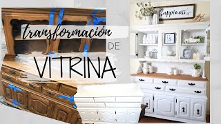 COMO RENOVAR Muebles de SEGUNDA⎢VITRINA Estilo HUTCH ⎢Como TRANSFORMAR Muebles de MADERA [upl. by Ardnas]