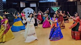 Chogada TaaraDandiya Dance CoverLoveyatriBollywoodNavarathriTraditionalJTD dandiya dance [upl. by Ellennod790]