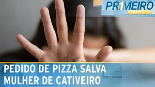 Mulher é resgatada de cárcere privado ao ligar para PM e pedir quotpizzaquot  Primeiro Impacto 011024 [upl. by Rego459]