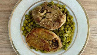 AGNELLO CON I PISELLI – ricetta con l’agnello tipica pugliese  IDEALE per PASQUA [upl. by Aihsemak405]