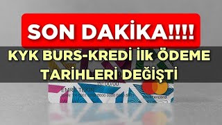 SON DAKİKA ‼️ KYK BURSKREDİ İLK ÖDEME 4000 TL TARİHLERİ DEĞİŞTİ 🤬 [upl. by Freemon]