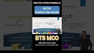 Calculer un ratio de rotation des stocks   BFR en BTS MCO [upl. by Allanson]