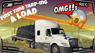 Day In The Life Pt3 First Time tarping a Load 🚛💰 [upl. by Timothea844]