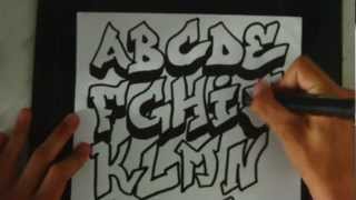 Speed Art  Graffiti Alphabet 1 by ToM2D [upl. by Ilak]