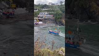 Boats landing in Cadgwith Cove Cornwall Really nice place to see loveit visitcornwall [upl. by Quiteri]