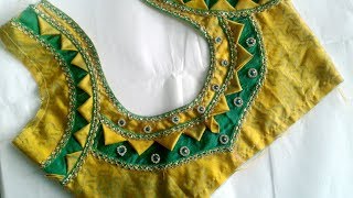 latest blouse back neck design cutting and stitching [upl. by Aggarwal]