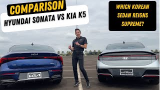 Hyundai Sonata vs Kia K5 HeadtoHead Showdown [upl. by Adnaloj190]