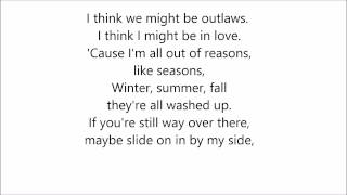 Outlaws By David Lambert Lyrics Easy To Read [upl. by Weingartner]