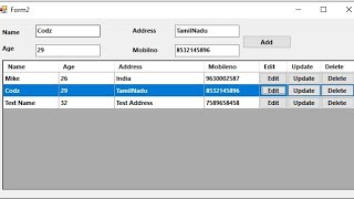 How to Add Records and EditUpdateDelete with Datagridview buttons  VBnet [upl. by Irish855]