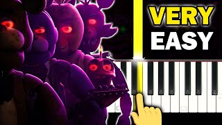 FNAF Movie 2023  Main Theme  VERY EASY Piano tutorial [upl. by Yblocaj33]