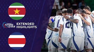 Suriname vs Costa Rica Extended Highlights  CONCACAF Nations League  CBS Sports Golazo  America [upl. by Annoved688]