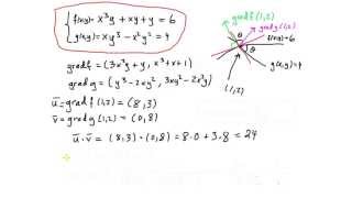 Differentialkalkyl flerdim del 12  gradient och vinkel mellan kurvor [upl. by Sulokcin346]