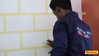 How to create brickwall pattern using Sandtex paints [upl. by Eiramanit]