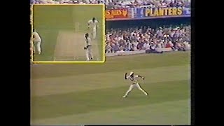 GEOFF MILLER run out ELDINE BAPTISTE 0 ENGLAND v WEST INDIES 2nd TEST DAY 2 LORDS JUNE 29 1984 [upl. by Celine]