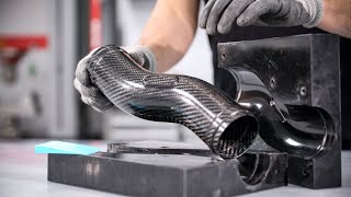 Making Complex Carbon Fibre Tubes Using a SplitMould [upl. by Hcurob]