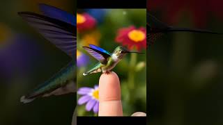 A Hummingbirds Gentle Landing 🌸🕊️  YI shorts cute foryou viralvideo video [upl. by Stinson]