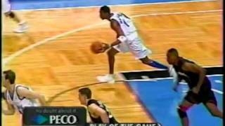 McGrady collects his 1st career tripledouble vs Allen Iverson 20012002 [upl. by Eisenhart]