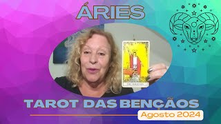 ÁRIES TAROT DAS BENÇÃOS AGOSTO 2024 [upl. by Atsocal]