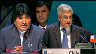 El cruce de palabras entre Piñera y Morales en la Celac [upl. by Naahsar278]