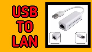 Cara Menggunakan amp Install Driver USB TO LAN [upl. by Nipha]