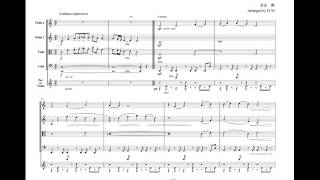 Isao Tomita Theme of quotShinnihon Kikouquot for string quartet and per ML045 [upl. by Nnylarac838]