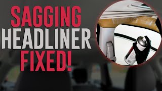 How to Fix Headliner in Car  4 Tips for Sagging Car Roof Lining Repair [upl. by Cristen]