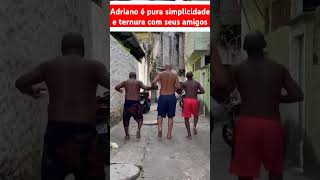 Adriano é pura simplicidade e ternura com seus amigos shorts Flamengo adrianoimperador [upl. by Neenwahs235]