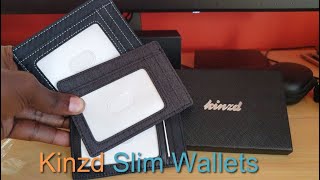 Kinzd RFID Blocking Mens Slim Minimalist Wallet Set Review [upl. by Schulz588]