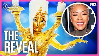 The Reveal Keyshia Cole is Candelabra  Season 10  The Masked Singer [upl. by Pallaten]